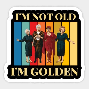 Stay golden vintage colorful golden Girls design Sticker